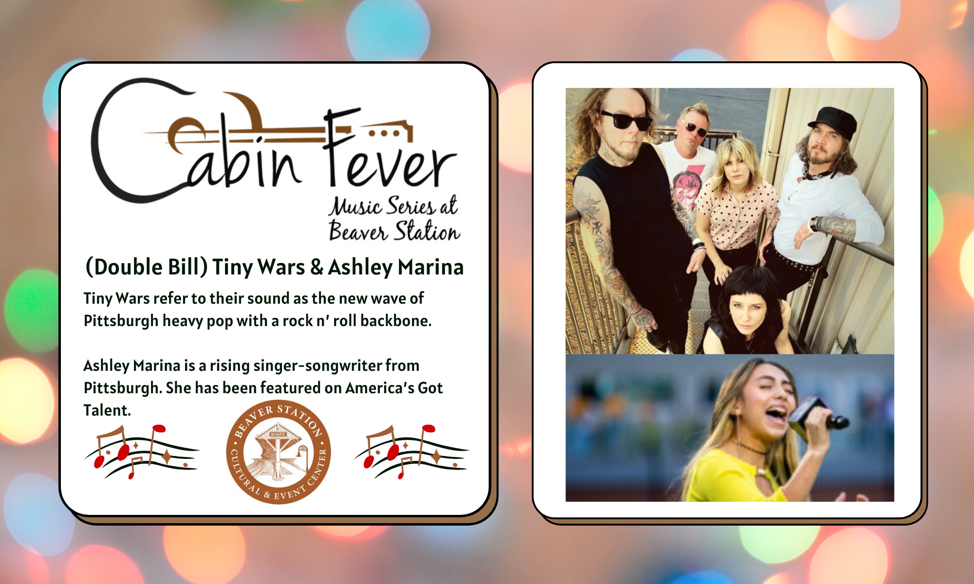 Cabin Fever Music Series - (Double Bill) Tiny Wars Concert & Ashley Marina
