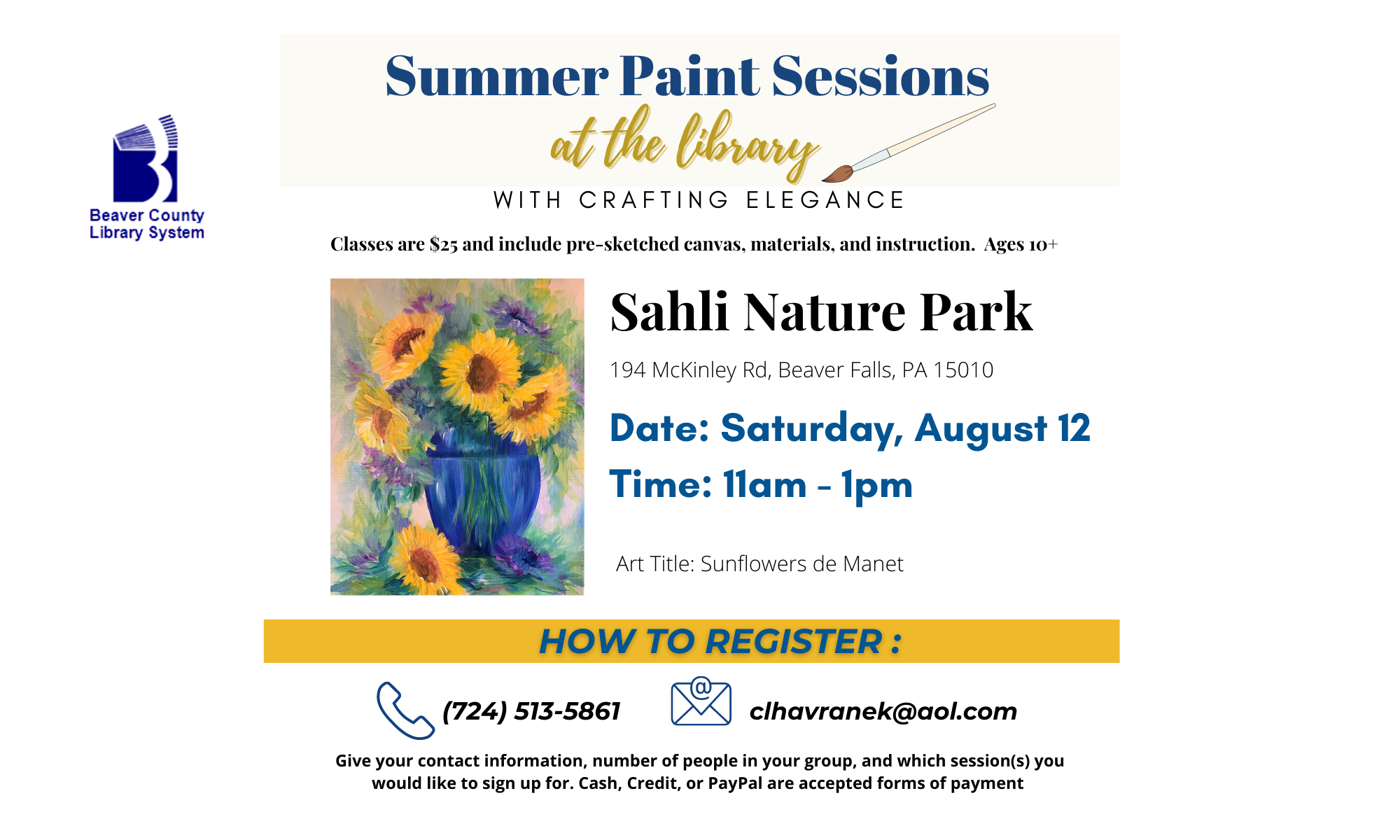 Summer Paint Series: Sunflowers at Sahli Park