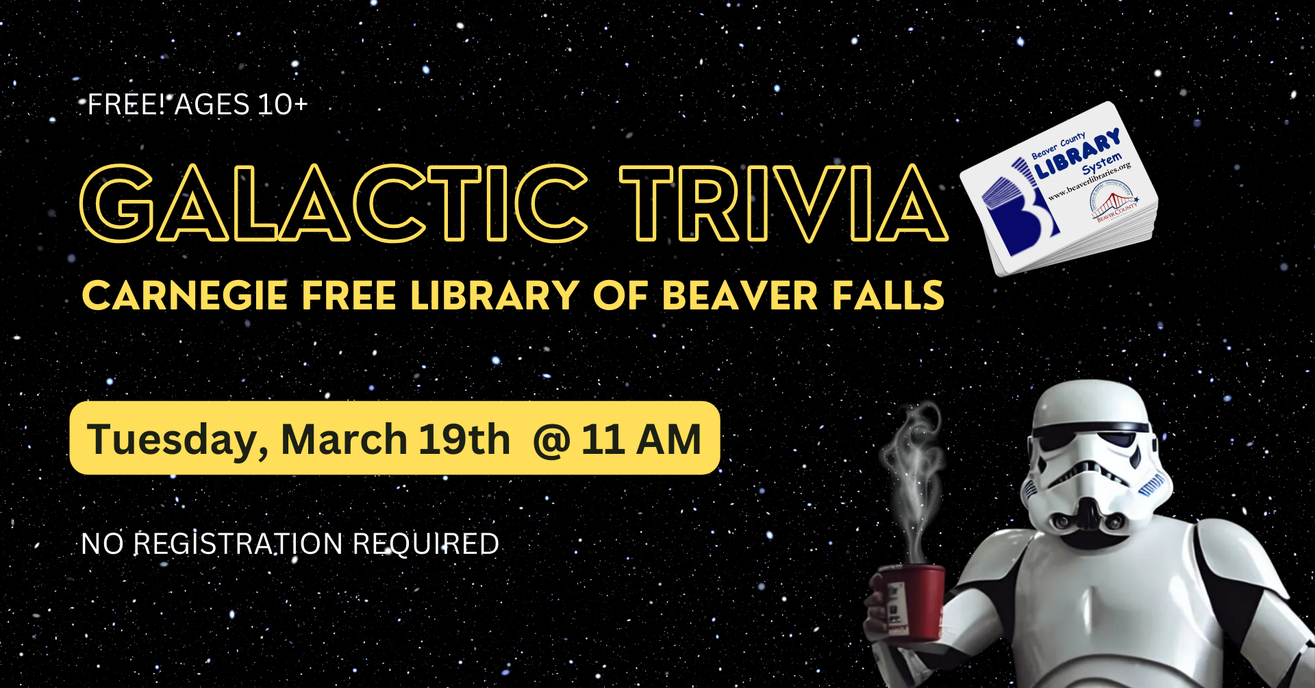 Galactic Day Trivia with The Carnegie Library of Beaver Falls