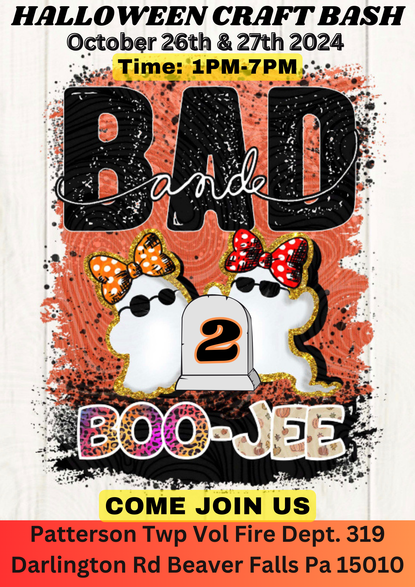 2nd Annual Bad and Boo-Jee Halloween Craft Bash