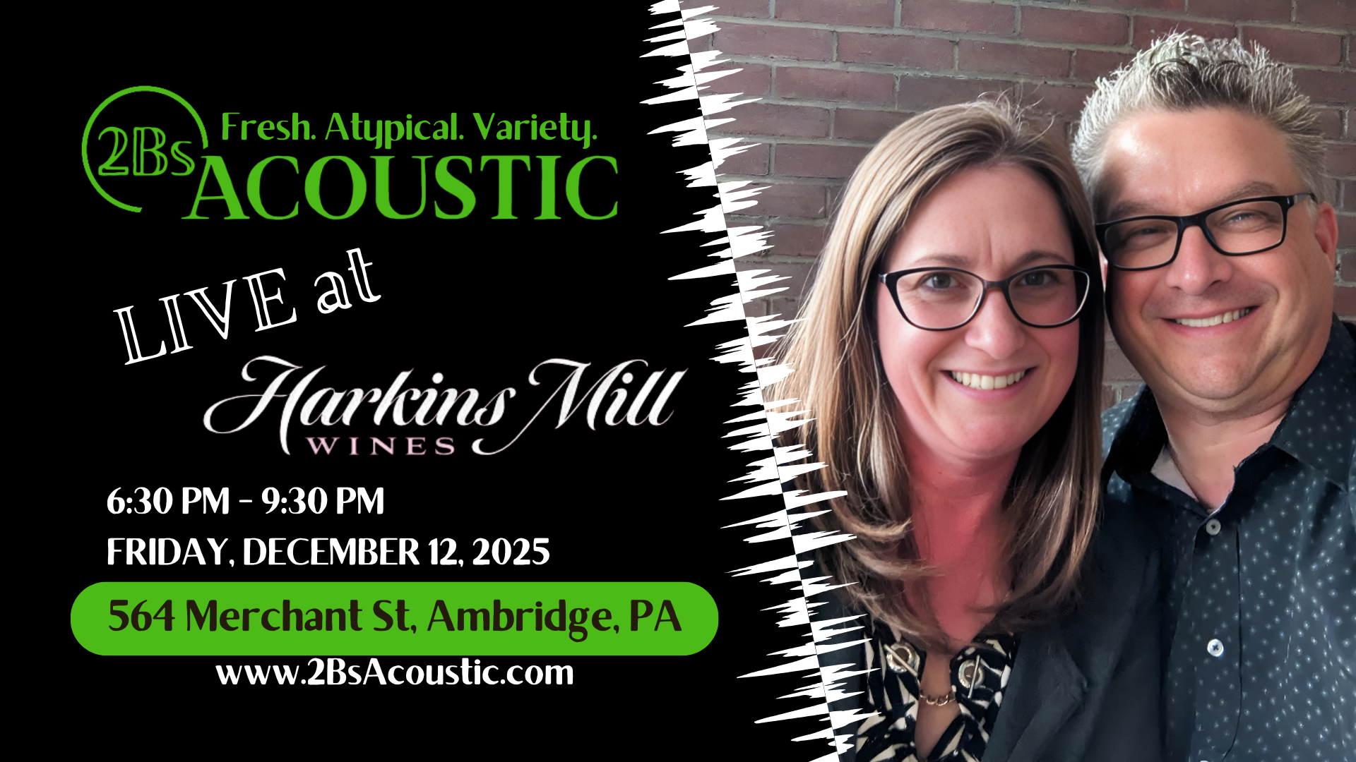 2Bs Acoustic hosted by Harkins Mill Wines