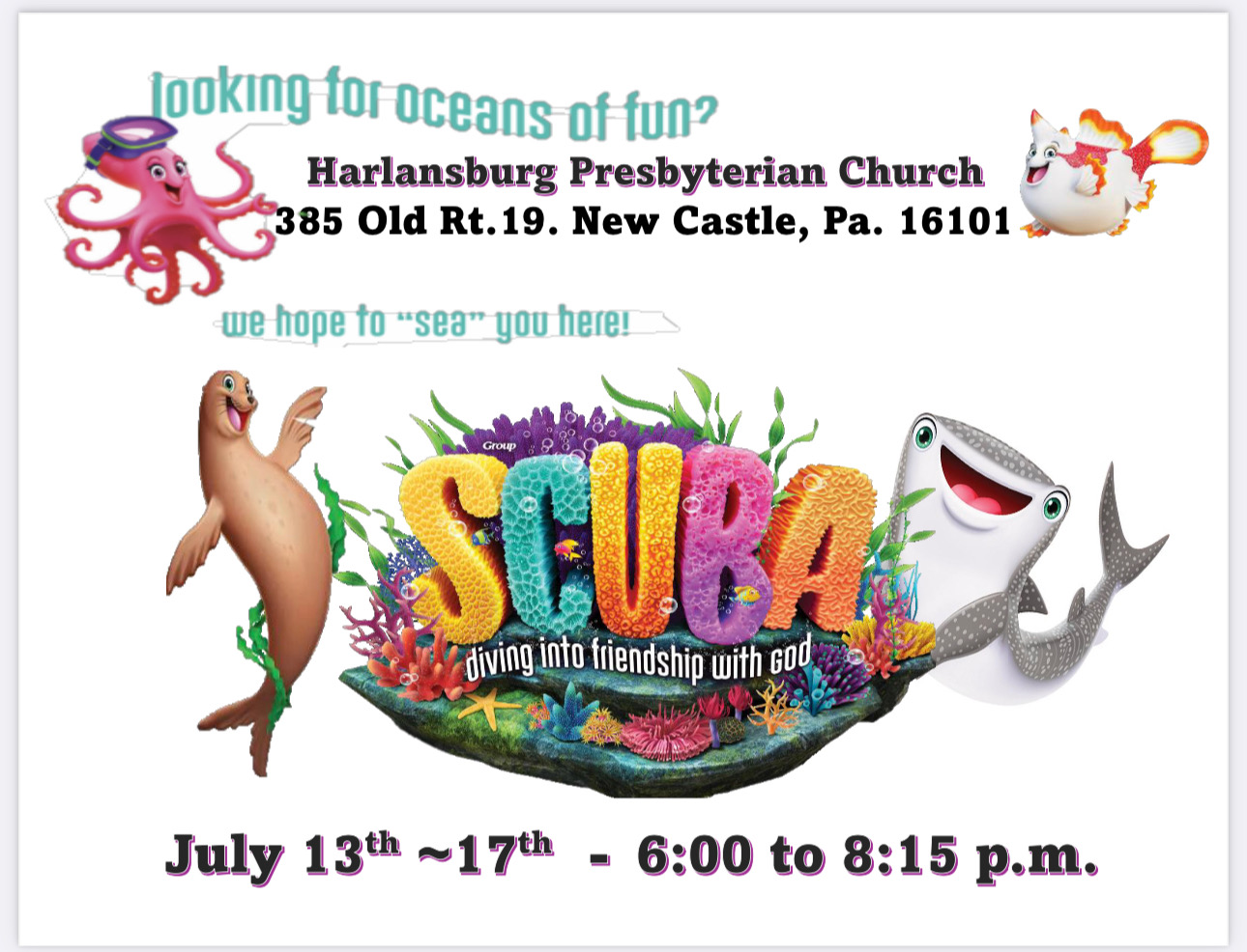 Harlansburg Presbyterian Church Vacation Bible School 'SCUBA'