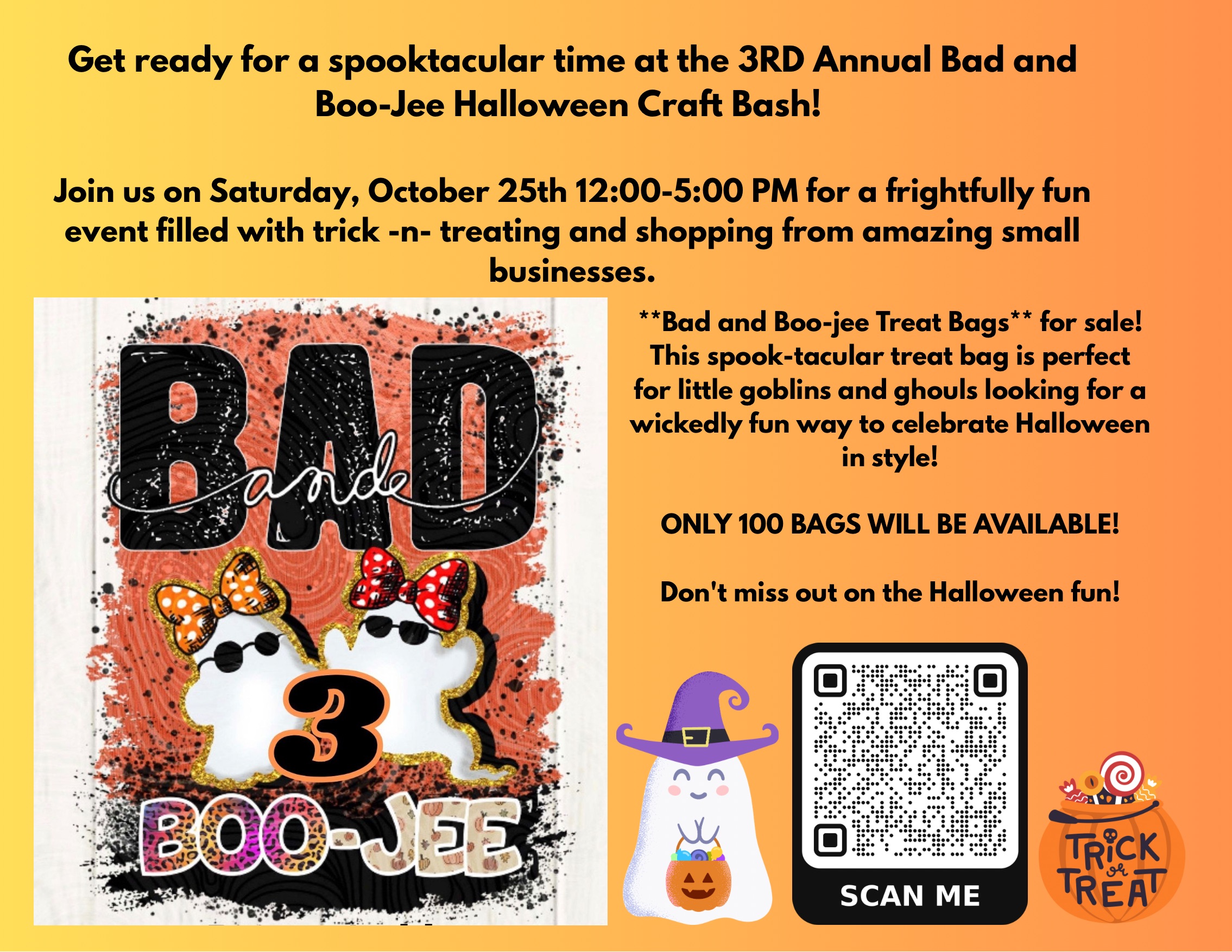 3rd Annual Bad and Boo-Jee Halloween Craft Bash