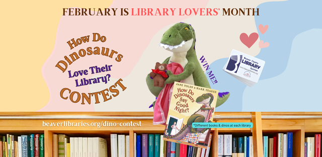 Library Love at First Sighting Dino Contest