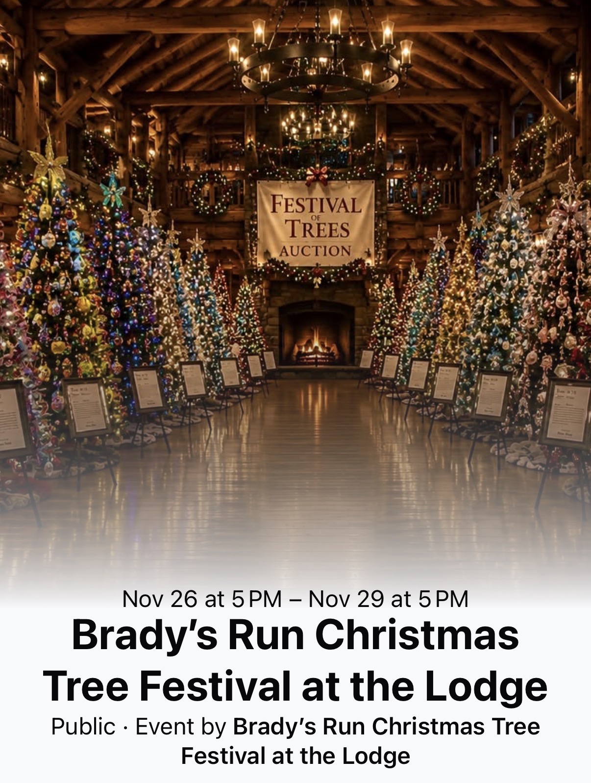 Brady’s Run Christmas Tree Festival at the Lodge